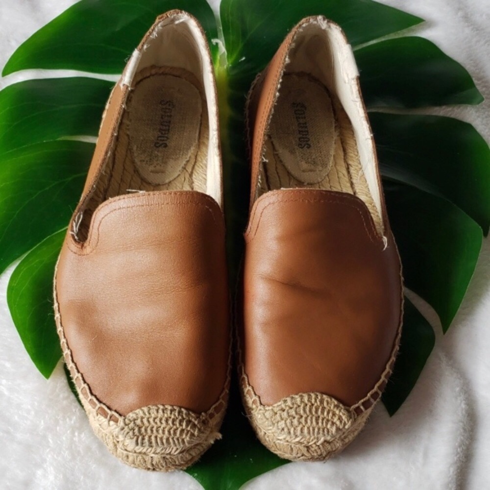 Soludos Leather Platform Smoking Slipper